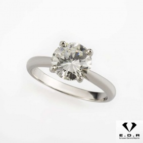 Round Brilliant Cut Diamond Ring in Platinum 2.00ct I/VS2